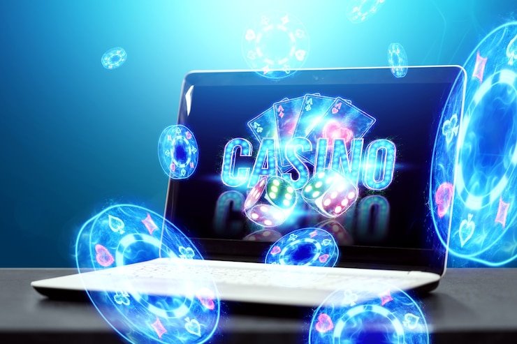 Layar hasil putaran dengan pembayaran dan simbol bonus